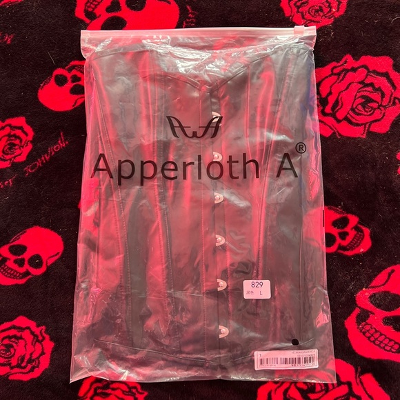 New pleather underbust corset! Never worn! Still in package. - Picture 5 of 5